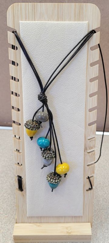 Sandy Fulbrook Glass Acorns and Beads Pendant
